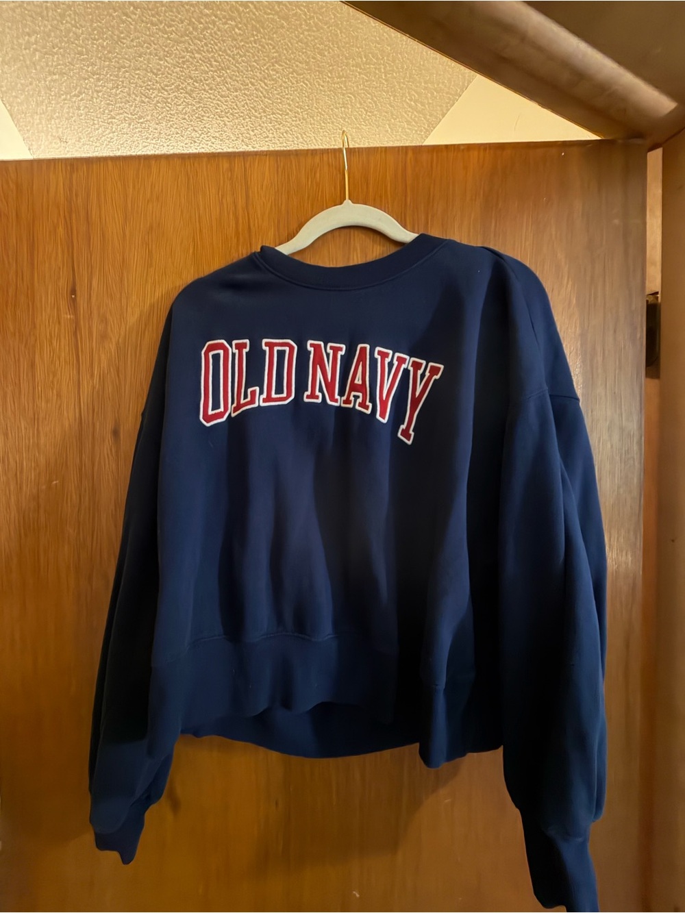 Old Navy Navy Sweatshirt with Red and White Logo